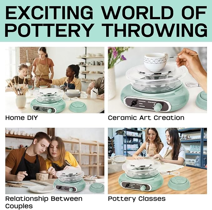 Pottery Wheel,Mini Pottery Wheel for Kids,Kids Pottery Wheel kit,Ages 4-8 Crafts Kits for Kids Ages 8-12,Sculpting Clay Tools & Arts Supplies Arts