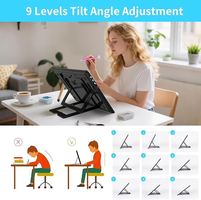 Phylosal Rechargeable A4 Light Pad with Built-in Stand & Bag, Magnetic Tracing Light Box for Drawing, Diamond Art Light Board with Side Button, Super Bright Light Table for Diamond Painting, Sketching