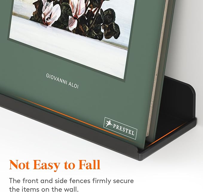 Lifewit Floating Shelves for Wall, 12 Pack Black Acrylic Shelf 15" Room Decor for Bookcase/Vinyl Record Display/Photo/Picture in Bedroom, Living Room, Bathroom, Kitchen Storage and Organization