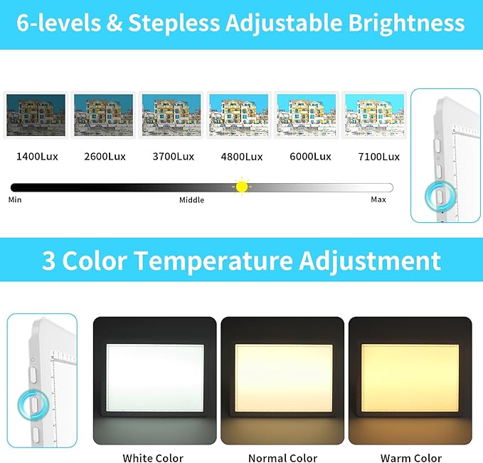 Phylosal Rechargeable A4 Light Pad with Built-in Stand & Bag, Magnetic Tracing Light Box for Drawing, Diamond Art Light Board with Side Button, Super Bright Light Table for Diamond Painting, Sketching