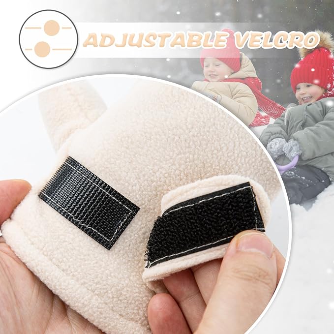 BAVST Baby Toddler Winter Mittens Girls Warm Fleece Lined Gloves Kids Sherpa Lined Mittens for Boys