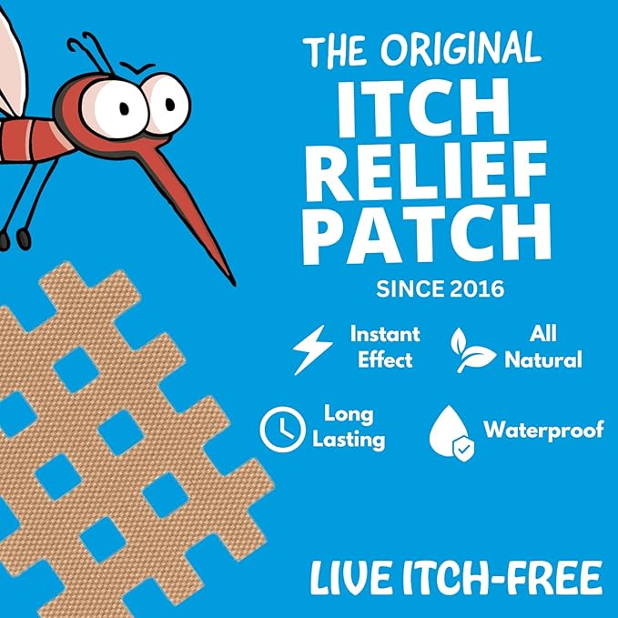 Moskinto The Original Itch Relief Patch, Mosquito Bite Patches for Kids and Adults, Instant Relief Natural Patches for Bug Bites, Travel Pack + Family Pack, Nude & Colorful Patches, 66 Count