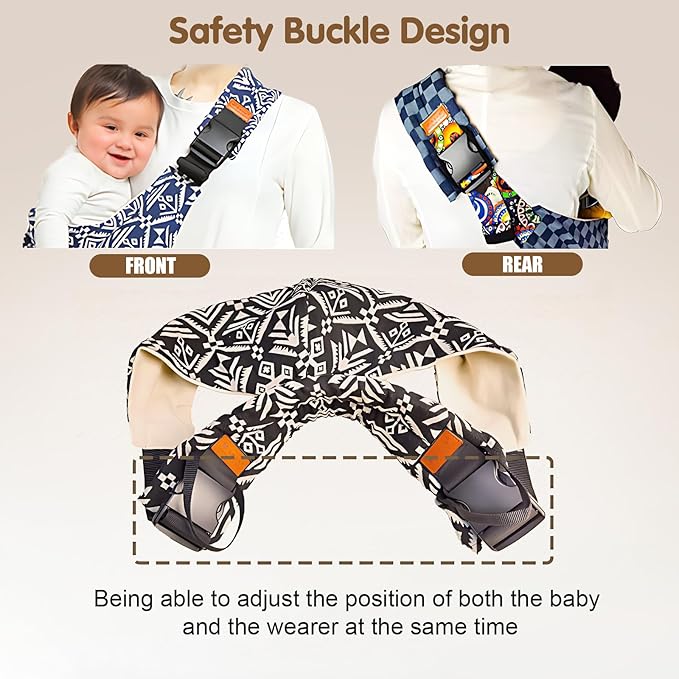 Baby Sling Carrier,Toddler Carrier, 2025 New Baby Sling,Portable and Lightweight Sling,Non-Slip Hip Seat Carrying 10-30lbs(Leopard Print)