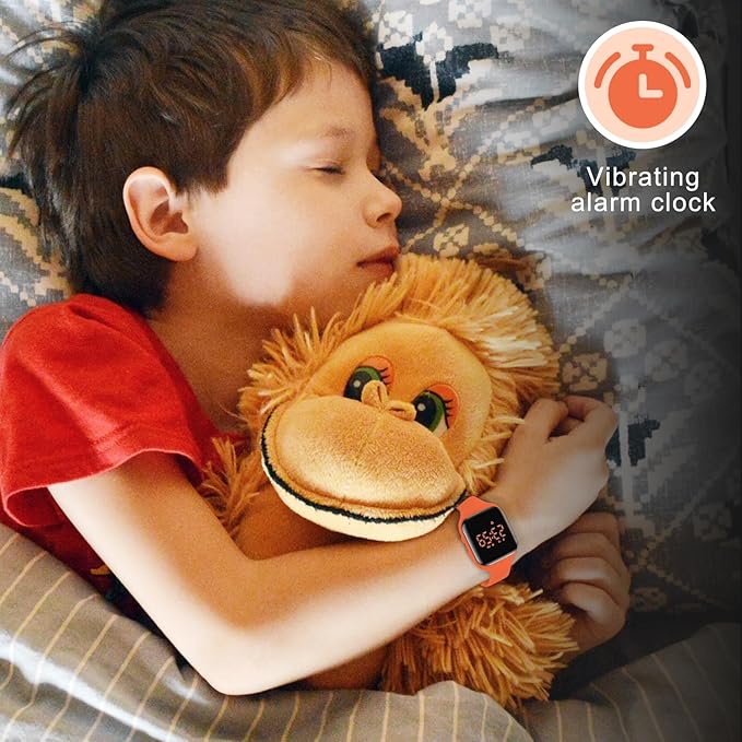 Kids Watches for Girls Boys Digital Sport Watch with Step Counter Pedometer Vibration Alarm Clock, No App Waterproof Fitness Tracker Kids Watch Boys Girls Teens Students Ages 5-16