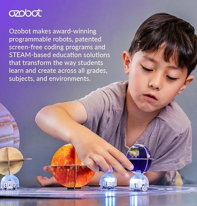 Evo Entry Kit: Interactive Coding Robot, Kids Ages 5+, Includes Color Code Markers, Charging Cable, Zip Case, Access to 700+ STEM Lessons - Educators & Parents, No Coding Experience Required