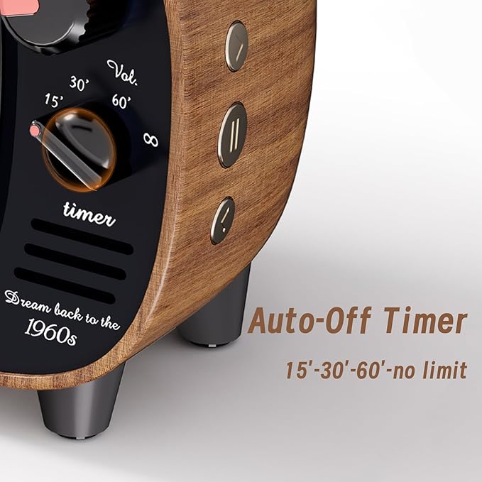 Sleep Sound Machine for Adults, 1960s Retro Tv Design White Noise Machine for Sleeping with 10 Soothing Sounds, Fan & Brown Noise, Portable with Memory Function