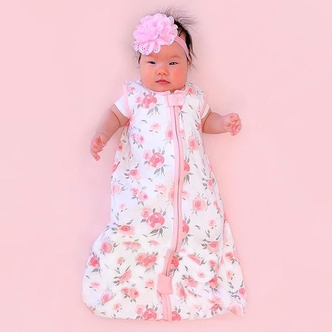 Mama Cheetah Baby Sleep Sack 0.5 TOG, Organic Cotton Baby Wearable Blanket with Two-Way Zipper, Swaddle Transition Baby Sleeping Bag for Newborn Infant Toddler Boy Girl, 12-18 Months