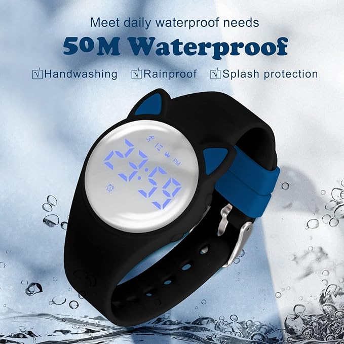 Kids Watches for Girls Boys Digital Sport Watch with Step Counter Pedometer Vibration Alarm Clock, No App Waterproof Fitness Tracker Kids Watch Boys Girls Teens Students Ages 5-16