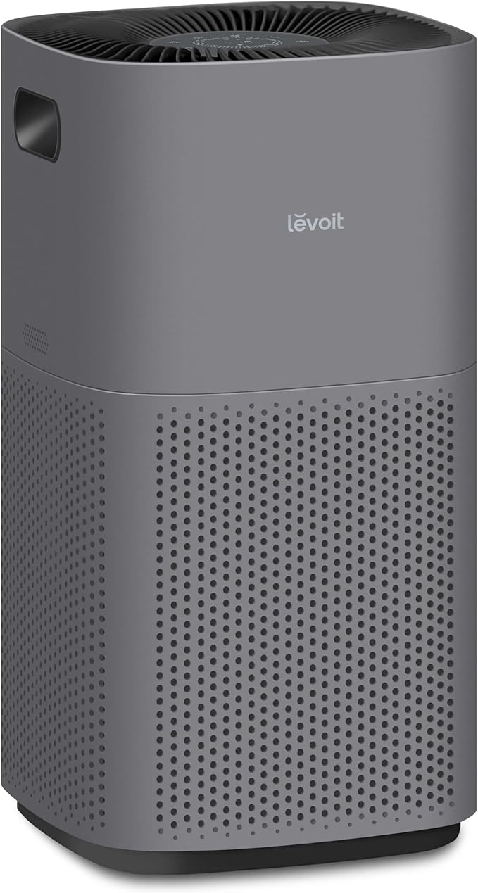 LEVOIT Air Purifiers for Home, Large Rooms Up to 2933 Ft² With HEPA Sleep Mode, AHAM VERIFIDE, Smart WIFI, PM2.5 Monitor, 3-in-1 Filter For Smoke, Pet Allergies, Dust, Alexa Control, Core 600S-P, Gray