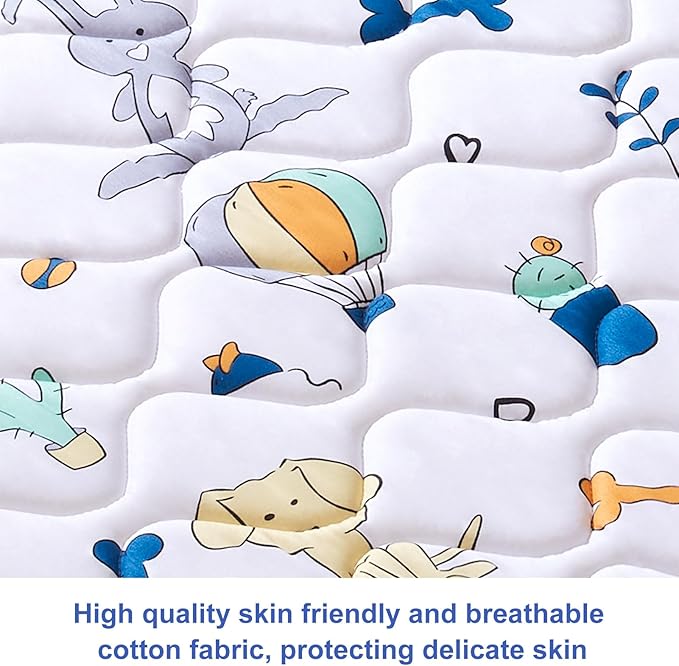 Baby Bassinet Mattress 47x 23.6 inches- Firm Support and Comfort Premium Foam,Noiseless and Odorless,Hypoallergenic Small Crib Mattress, Fits Moses Basket, Dual Sided with Soft Breathable Fabric