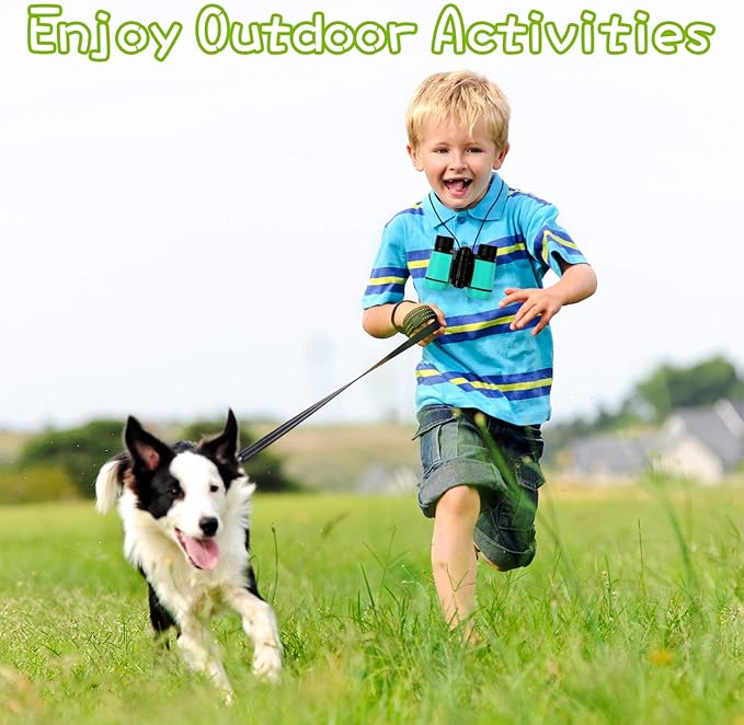 Scotamalone Kids Binoculars Shock Proof Toy Binoculars Set for Age 3-12 Years Old Boys Girls Bird Watching Educational Learning Hunting Hiking Birthday Presents