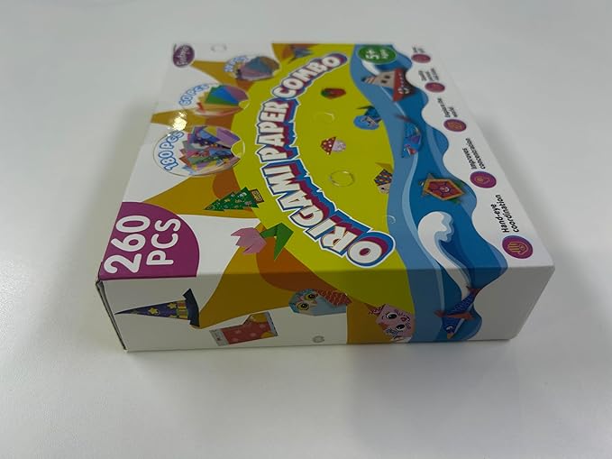 Origami Kit for Kids Ages 5-8 8-12, 260 Sheets Origami Paper with 99 Patterns and Guiding Book, Funtopia DIY Craft Art Projects Supplies for Boys Girls, Travel School Vacation Activities Toy