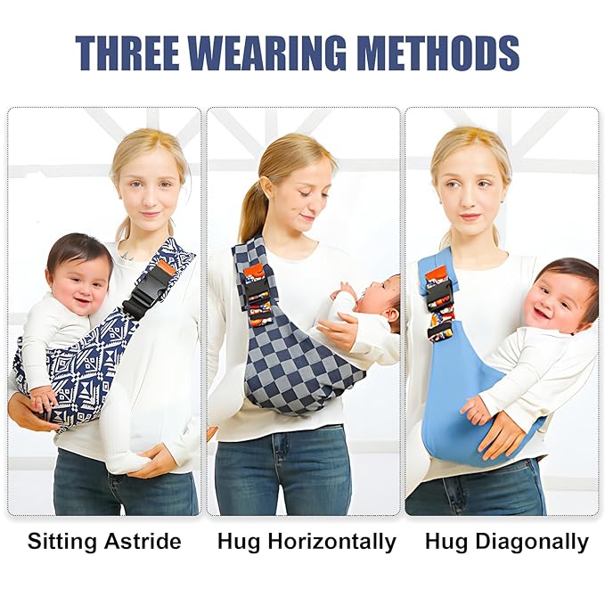 Baby Sling Carrier,Baby Sling,Toddler Carrier,Adjustable and Non-Slip Hip Seat Carriers Carrying 10-30 lbs(Rainbow)