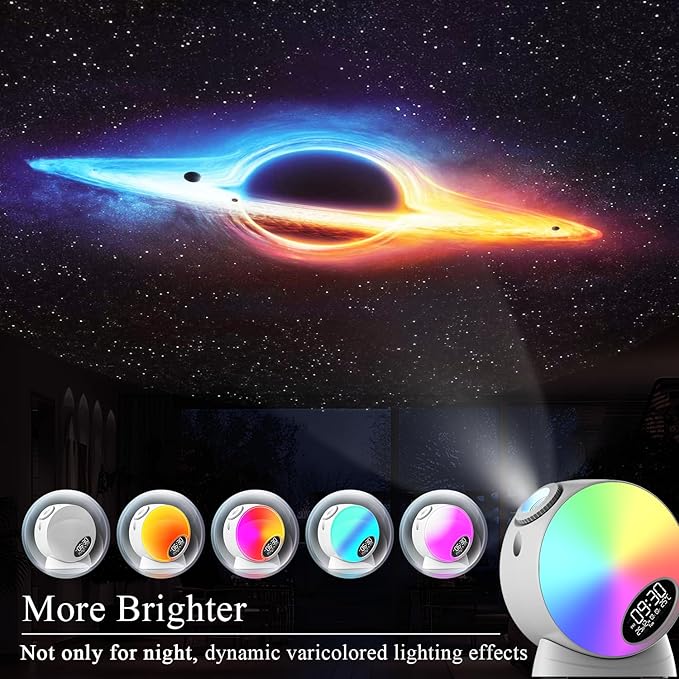 Upgraded 13 in 1 Star Projector, Planetarium Galaxy Projector for Bedroom with Bluetooth Speaker & White Noise, Timer & Remote, Multicolor Night Light for Kids Room Décor, Adults