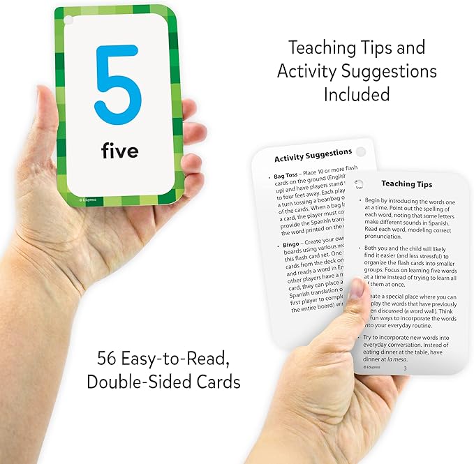 Teacher Created Resources Everyday Words English/Spanish Flash Cards (EP62073), Medium