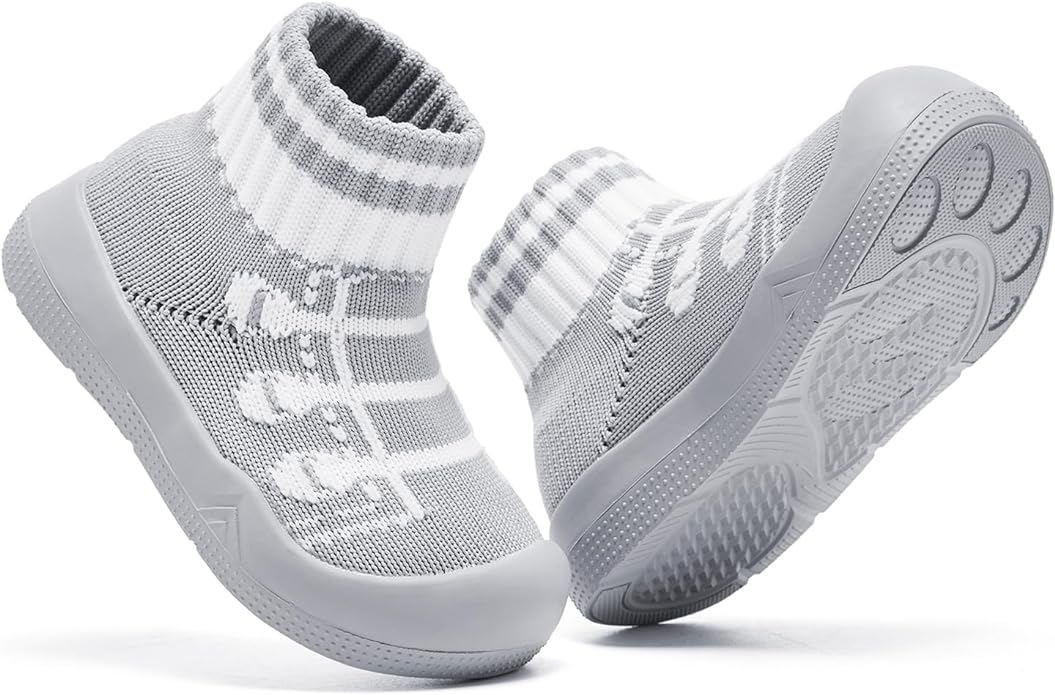 Engtoy Baby Shoes & Socks - Non-Slip Breathable Slippers with Soft Rubber Sole - Baby Boys & Girls Slip On Sneakers