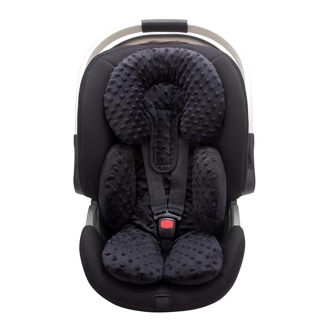 Pro Goleem Infant Car Seat Insert, Babybody Support for Toddler, Soft Minky Preemie Car Seat Insert, 2-in-1 Reversible, Perfect for Carseats, Strollers, Swings, Black