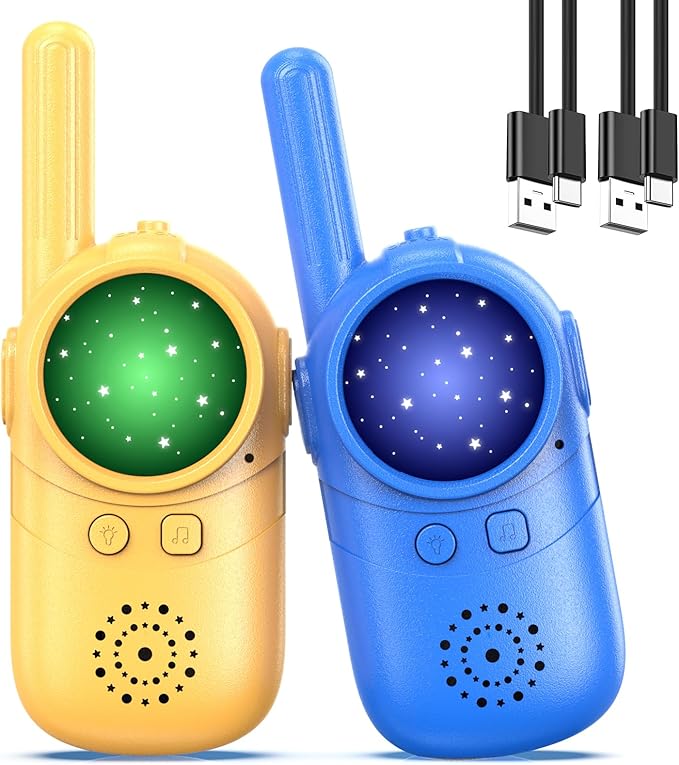 Walkie Talkies for Kids Rechargeable, 3 4 5 Year Old Boy Girl Gifts, 2 Pack Birthday Gifts for 3 4 5 6 7 8 Year Old Boys, Toddler Toys for Indoor Outdoor Games