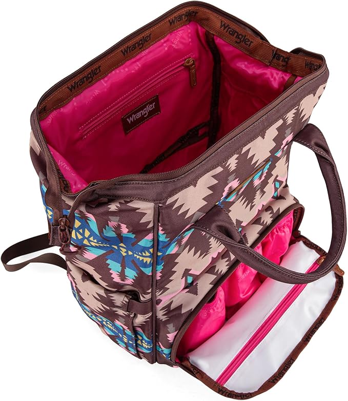 Wrangler Callie Diaper Bag Backpack with Stroller Straps Multifunction Baby Travel Bag WG2210-9110CF