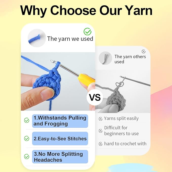 Utook Crochet Kit for Beginners, Crochet Vegetable Kit,Beginner Crochet Kit for Adults and Children, with Instructional Videos and Paper Tutorials, Handmade Crafts, Holiday Gifts (Vegetable)