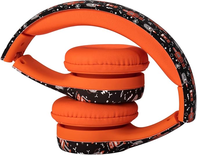 Snug Play+ Kids Headphones – Volume Limited 93dB for Safe Listening – Foldable, Durable Headphones for Toddlers, Boys & Girls – Tangle-Free Cord – Ideal for Travel, School, Tablets - Robots