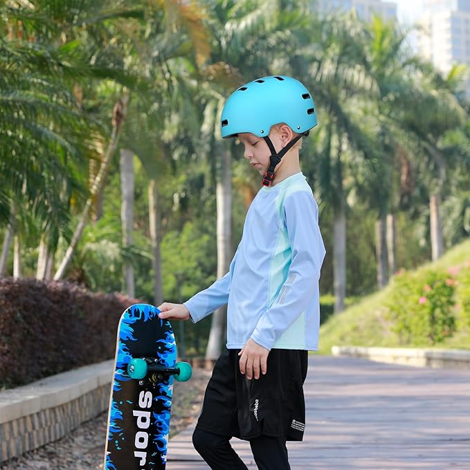 Skateboard Bike Helmet for Adults Women Men Youth Kids (2-3-5-8-14+ Years Boys Girls) - Lightweight Multi-Sport Adjustable Helmets for Bicycle Skateboard Scooter Skate Cycling