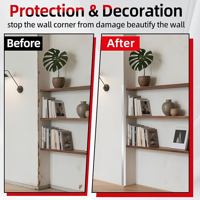 Stainless Steel Corner Guards 10 PCS Wall Corner Protector, 2 x 2 x 48 Inch Metal Corner Protectors for Walls, Silver