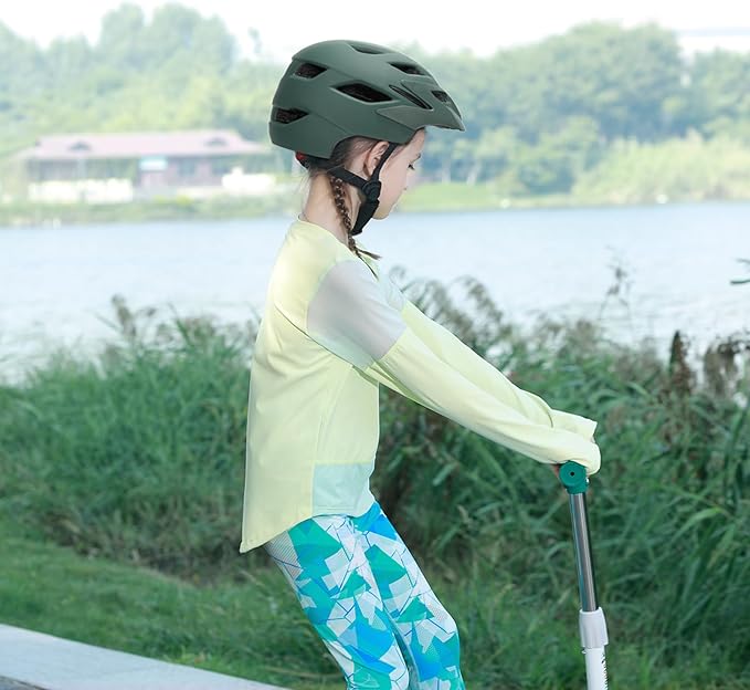 Kids Bike Helmet, Youth Toddler Boys Girls Helmets, 2 Size Adjustable for Ages 2-3-5-8-14 Years, Child Helmet with Visor and LED Light, Lightweight Multi-Sport Bicycle Scooter Cycling Helmets