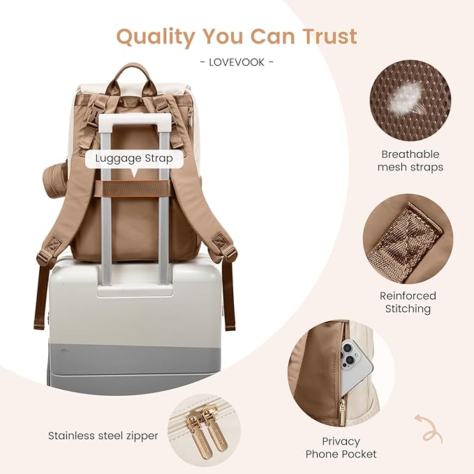 LOVEVOOK Diaper Bag Backpack, Baby Travel Bags for Boys & Girl, Toddler Waterproof Diaper Bag w/Changing Pad, Stroller Straps, Pacifier Case, Newborn Essentials Must Haves Mom