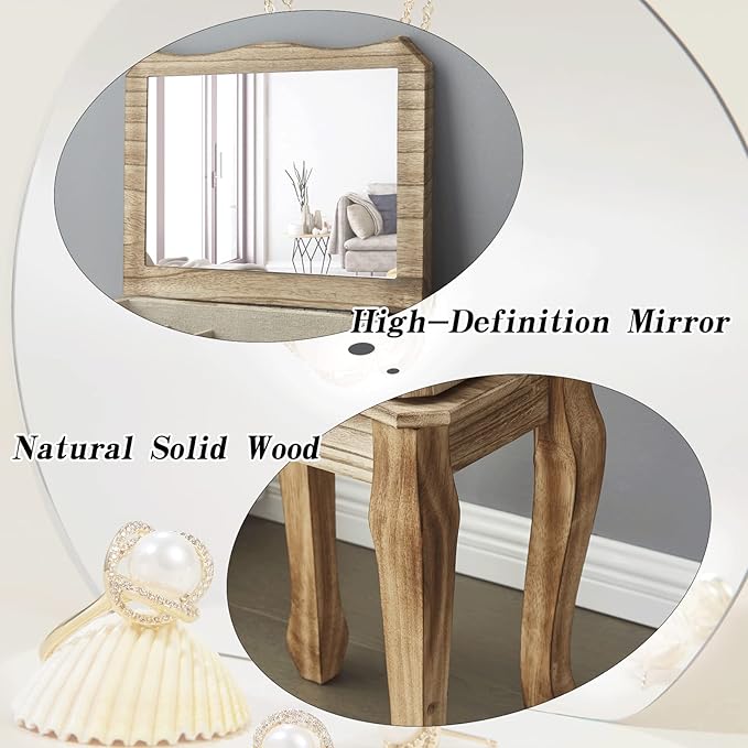 Standing Jewelry Armoire, 7 Drawers & 2 Side Doors Jewelry Amoire Cabinet Standing with Top Flip Makeup Mirror, Jewelry Chest Jewelry Boxes