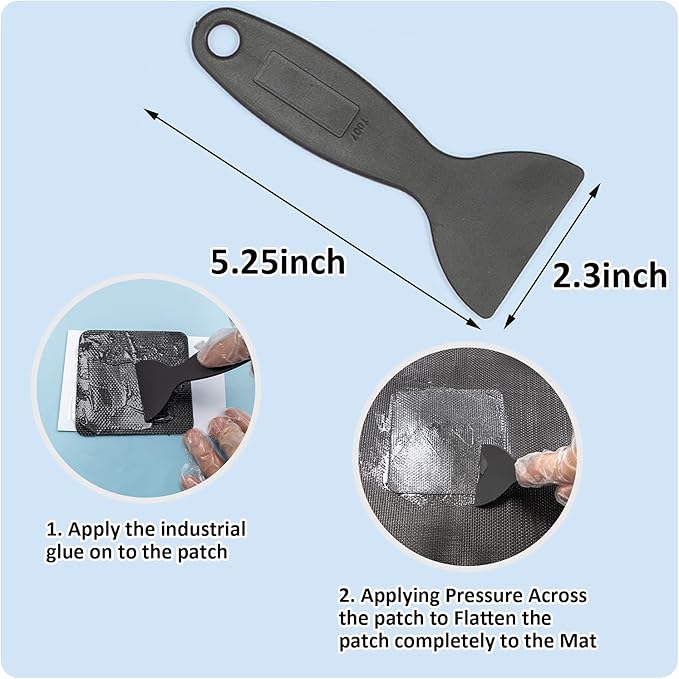 Trampoline Patch Repair Kit 4"X 4" Square On Patches | Repair Trampoline Mat Tear or Hole in a Trampoline Mat