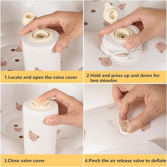 Baby Inflatable Seat for Babies 3-36 Months, Built in Air Pump, Olive Baby Support Seat Summer Toddler Chair for Sitting Up, Baby Shower Chair Floor Seater, Infant Back Support Sofa, Green