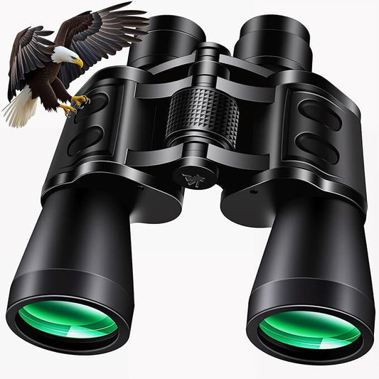PISEZ 20X50 Binoculars for Adults High Powered with Low Light Vision，Compact Large View Waterproof Binoculars for Bird Watching Hunting Concert Traveling Theater Opera Sightseeing