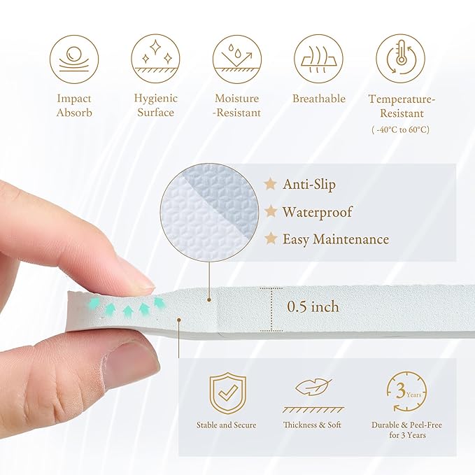 PopsyKosy Premium Exercise & Baby Foam Play Mats - Stylish & Large Non-Toxic Odorless Floor Mat - 6 Tiles - Spacious 6ft x 4ft - Peel-Resistant Reinforced Ver.- Soft, Thick, Waterproof - Foggy Gray