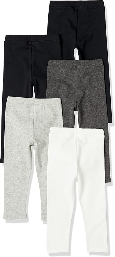 Amazon Essentials Girls and Toddlers' Leggings, Multipacks