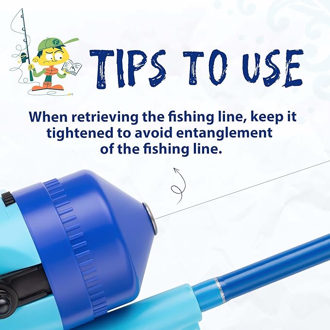 Kids Fishing Pole, Telescopic Fishing Rod, Toddler Collapsible Fishing Rod and Reel Combo with Tackle Box, Fishing Line, Bobber, and Soft Lures for Boy, Girl, Youth, Beginner, Over 4 Years Old