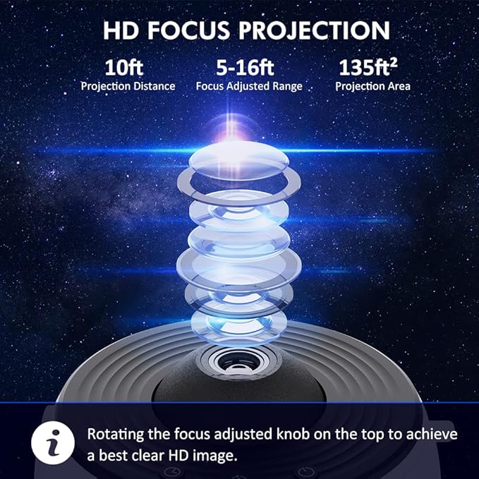 Planetarium Star Projector,Galaxy Projector for Bedroom,Ultra Clear Galaxy Night Light with 4K Replaceable 13 Galaxy Discs 360 Degree Rotation Real Sky Light for Kids Room Birthday Valentines Gift