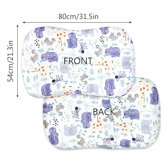 Hooyax Baby Lounger Slipcover for Newborns, Removable Infant Floor Seat, Padded Lounger Cover with Animal Design