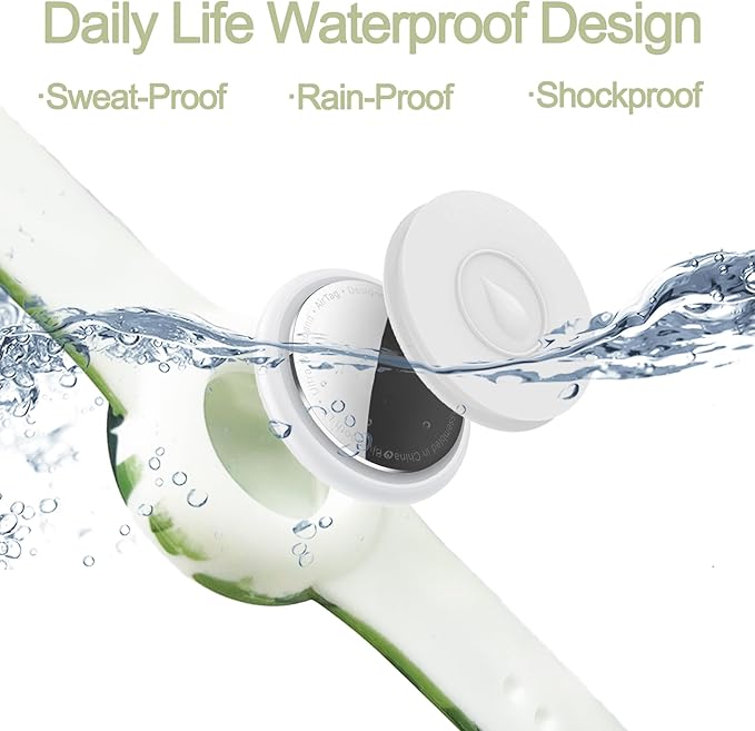 Waterproof AirTag Bracelet for Kids, Hidden Printed Wristband for Apple Air Tag, Silicone AirTag Holder GPS Tracker Case for Band for Child Toddler, Secure Anti-Lost Protection(Blue)