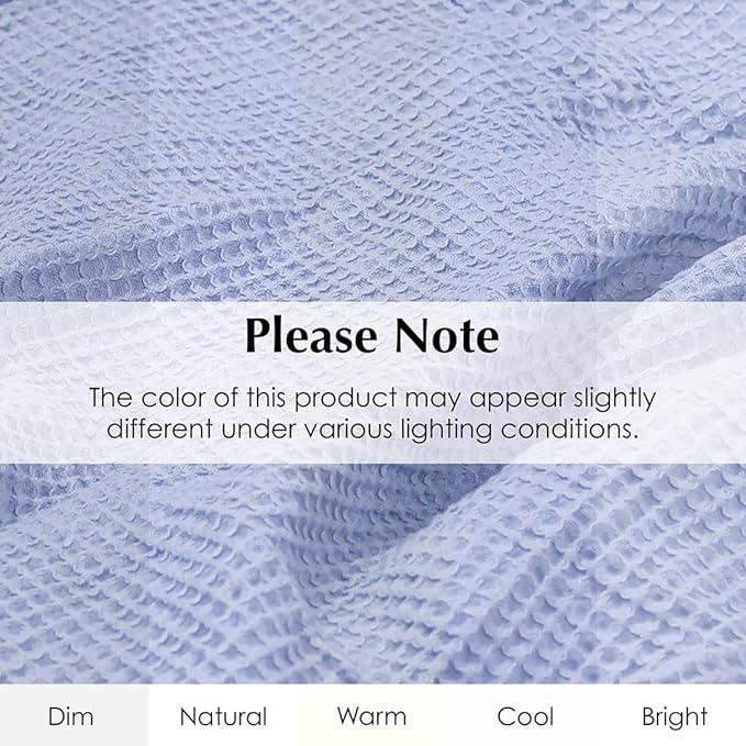 Salt Earth GOTS Certified 100% Organic Cotton Throw Blanket, 108" X 90" Waffle Blankets & Throws for Bed, Throw Blanket for Couch, Modern & Cozy Blanket, All Season Comfy & Soft Blanket(Powder Blue)