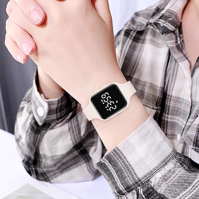 Kids Watches for Girls Boys Digital Sport Watch with Step Counter Pedometer Vibration Alarm Clock, No App Waterproof Fitness Tracker Kids Watch Boys Girls Teens Students Ages 5-16