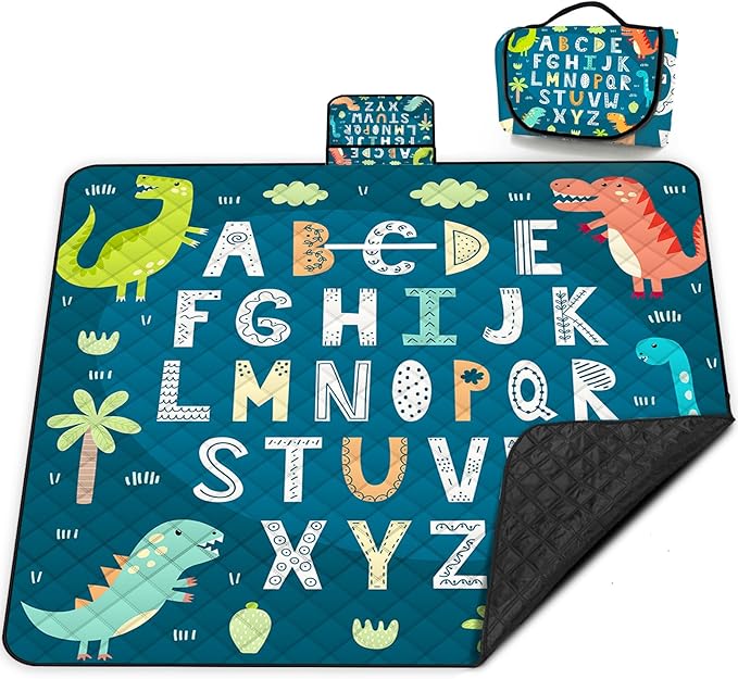 Extra Large Picnic Blanket Waterproof,80"x 80"Foldable Machine Washable Beach Blankets,Outdoor Blanket for 6-8 Adults,Picnic Mat Suitable for Indoor Crawling,Park Beach,Camping,Hiking,Travel( Blue)