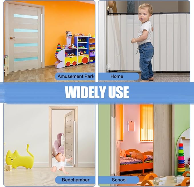 Finger Pinch Door Guard - Child Door Protector & Baby Proofing - 2 PCS Door Jam Shield Hinge Cover for 90 & 180 Degree Door Frames & Gates