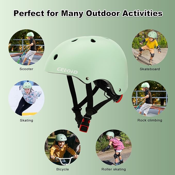 Kids Bike Helmet,Toddler Skateboard Helmets for Ages 2-3-5-8-14 Years Boys Girls，Adjustable Multi-Sport Bicycle Skateboarding Football Roller Skating Scooter Rollerblade Balance Bike Helmet