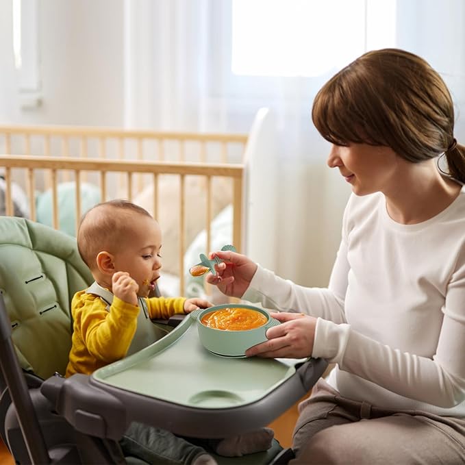 6 Pack Baby Spoons and Forks Set, Silicone First Stage Self Feeding Infant Toddler Utensils, BPA Free, Baby Led Weaning Feeding Supplies for Baby Essentials