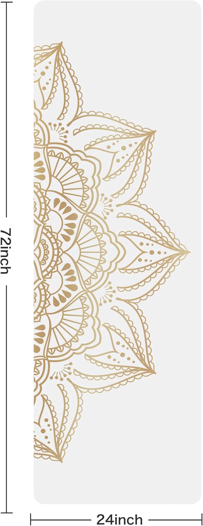 Non Slip Yoga Mat TPE Workout Mat for Men Women, Thick Workout Mat with Carrying Strap, Fitness Mats for Exercise, Yoga, Fitness, Pilates, Floor Workouts (72" x 24" x 6mm)