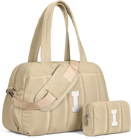 Birthday Gifts for Women-Monogram Duffle Bag, Weekender Bags for Women，Overnight Bag with Wet Pocket，Lightweight Travel Bags Personalized Gym Tote with Makeup Pouch