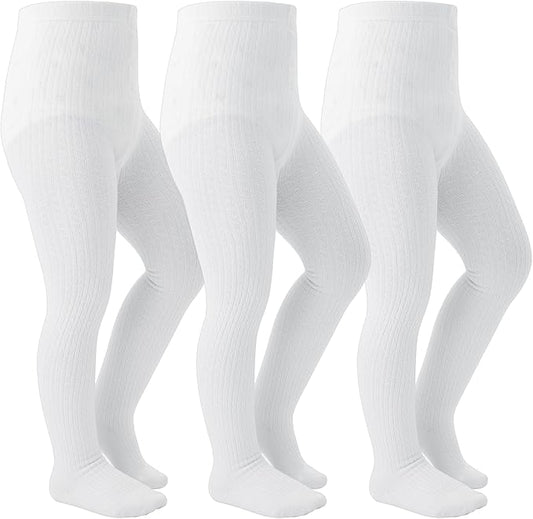 Girls Tights Seamless Toddler Stockings Tights Soft Cotton Cable Knit Baby Girl Tights Leggings 4-12 Years