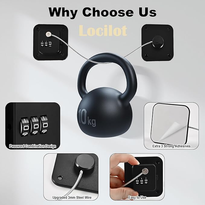 3 Pack Fridge Lock for Kids, Traceless Refrigerator Lock for Adults, Child Proof Cabinet Locks Baby Proofing, Drawer Freezer Locks for Fridge Refrigerator (Black)