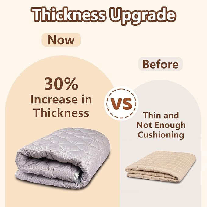 Baby Play Mat, 50x50 Playpen Mat with Super Soft Touch, Activity Mat with Upgraded Anti-Slip Bottom, Machine Washable Crawling Mat for Floor & Picnic (Boho Gray)